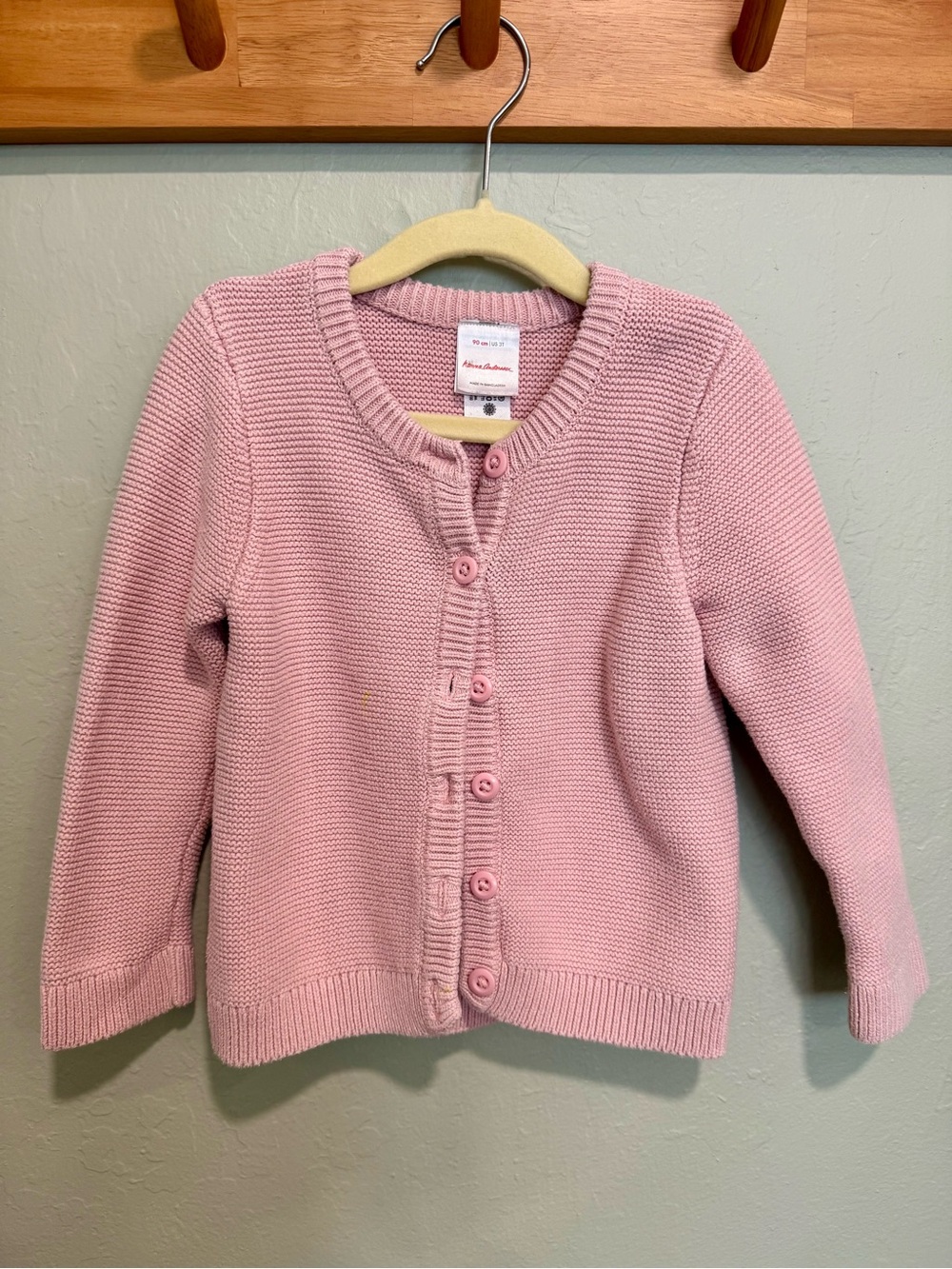 Hanna Andersson Pink Knit Cardigan - Size 3T